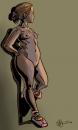 Cartoon: Nude Ballet (small) by halltoons tagged ballet,dancer,girl,woman,figure,drawing