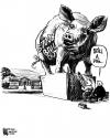Cartoon: Still a Pig (small) by halltoons tagged bailout,economy,usa,federal,reserve,banks,lending
