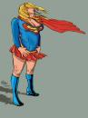 Cartoon: Super Girl (small) by halltoons tagged supergirl comics character manga cartoon