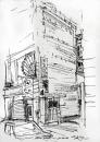 Cartoon: Wooster Street Winter 1999 (small) by halltoons tagged new,york,landscape,sketch,soho