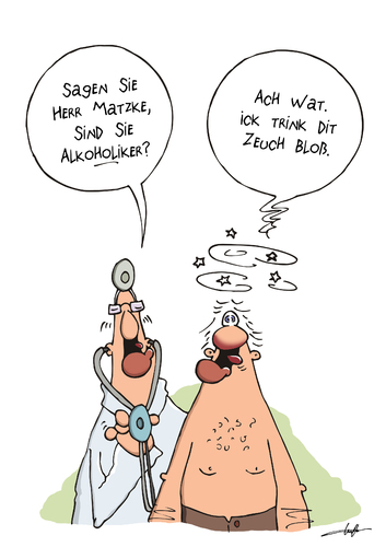 Cartoon: Alkoholiker (medium) by luftzone tagged cartoonalarm,cartoon,luft,luftzone,alkoholiker,alkohol,arzt,doktor,mediziner,medizin,sucht,süchtiger,alkoholsucht,saufen,säufer,trinker,schwindelig,schwindel,stetoskop,alkohol,alkoholiker,arzt,doktor,mediziner,sucht,süchtiger