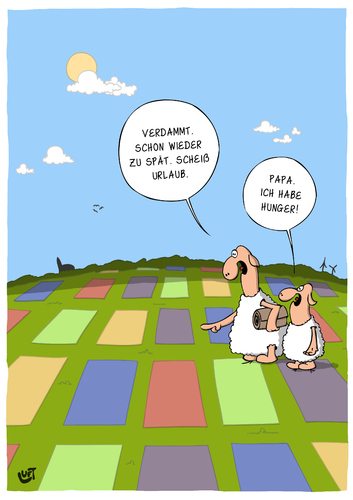 Cartoon: Besetzt (medium) by luftzone tagged cartoon,thomas,luft,lustig,urlaub,schaf,fressen,decken,gras,rasen,hunger,cartoon,thomas,luft,lustig,urlaub,schaf,fressen,decken,gras,rasen,hunger