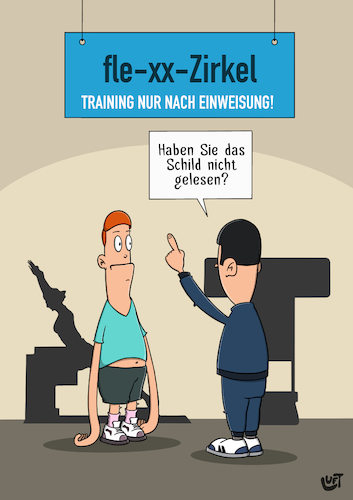 Cartoon: Dehnen (medium) by luftzone tagged thomas,luft,cartoon,lustig,sort,fitness,trainer,sportler,dehnen,dehnung,thomas,luft,cartoon,lustig,sort,fitness,trainer,sportler,dehnen,dehnung