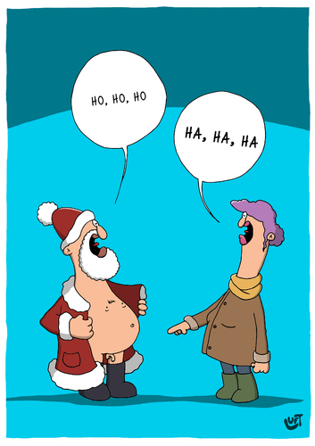 Cartoon: Ho ho ho (medium) by luftzone tagged cartoon,humor,thomas,luft,lustig,weihnachtsmann,exhibitionist,weihnachten,ho,cartoon,humor,thomas,luft,lustig,weihnachtsmann,exhibitionist,weihnachten