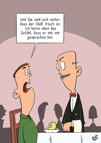 Cartoon: Kloß (medium) by luftzone tagged thomas,luft,cartoon,lustig,gaststätte,restaurant,gast,kellner,ober,bedienung,essen,kloß,klöße,knödel,reden,sprechen,abendessen,verdorben,schlecht,thomas,luft,cartoon,lustig,gaststätte,restaurant,gast,kellner,ober,bedienung,essen,kloß,klöße,knödel,reden,sprechen,abendessen,verdorben,schlecht