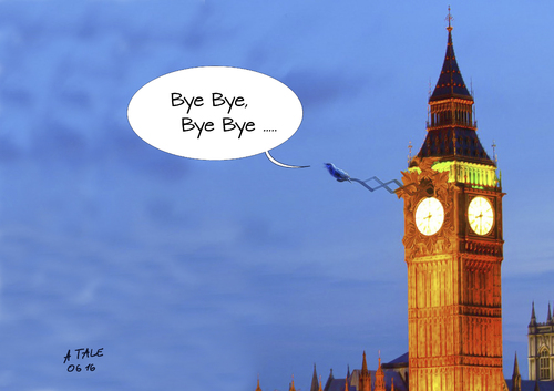 Cartoon: Bye Bye EU (medium) by Ago tagged brexit,austritt,eu,referendum,abstimmung,england,grossbritannien,ergebnis,juni,2016,gegen,europa,abschied,big,ben,london,kuckuck,bye,politik,karikatur,cartoon,illustration,tale,brexit,austritt,eu,referendum,abstimmung,england,grossbritannien,ergebnis,juni,2016,gegen,europa,abschied,big,ben,london,kuckuck,bye,politik,karikatur,cartoon,illustration,tale