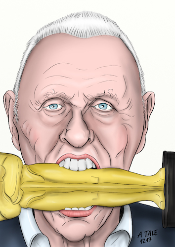 Karikatur Anthony Hopkins