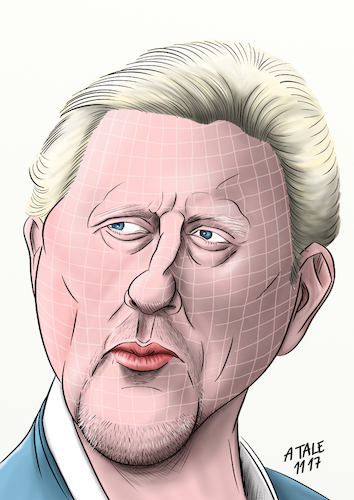 Karikatur Boris Becker