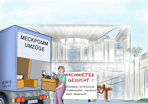 Cartoon: Mutti zieht bald aus (medium) by Ago tagged bundestagswahl,deutschland,nachfolge,kanzleramt,angela,merkel,rückzug,abschied,auszug,umzugswagen,politik,caricature,karikatur,cartoon,pressezeichnung,illustration,tale,agostino,natale,bundestagswahl,deutschland,nachfolge,kanzleramt,angela,merkel,rückzug,abschied,auszug,umzugswagen,politik,caricature,karikatur,cartoon,pressezeichnung,illustration,tale,agostino,natale