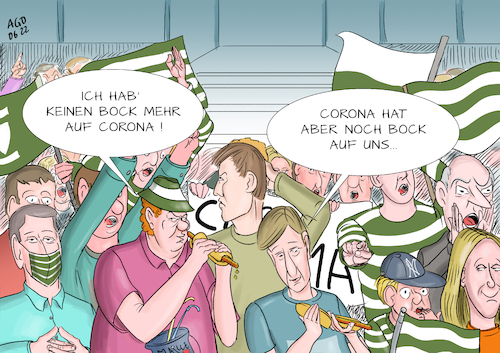 Cartoon: Null Bock (medium) by Ago tagged corona,pandemie,covid,aufhebung,einschränkungen,hohe,inzidenz,diskussion,nächste,welle,überdruss,stadion,besucher,fans,normalität,gespräch,politik,caricature,karikatur,cartoon,pressezeichnung,illustration,ago,agostino,natale,corona,pandemie,covid,aufhebung,einschränkungen,hohe,inzidenz,diskussion,nächste,welle,überdruss,stadion,besucher,fans,normalität,gespräch,politik,caricature,karikatur,cartoon,pressezeichnung,illustration,ago,agostino,natale