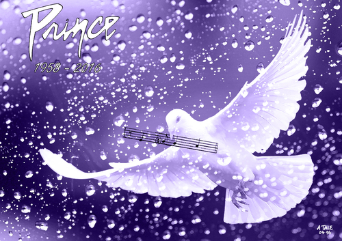 Cartoon: RIP Prince (medium) by Ago tagged prince,musiker,pop,rock,funk,jazz,tod,usa,star,sänger,komponist,achtziger,purple,rain,when,doves,cry,hommage,taube,musiknoten,regentropfen,regen,illustration,zeichnung,tale,prince,musiker,pop,rock,funk,jazz,tod,usa,star,sänger,komponist,achtziger,purple,rain,when,doves,cry,hommage,taube,musiknoten,regentropfen,regen,illustration,zeichnung,tale