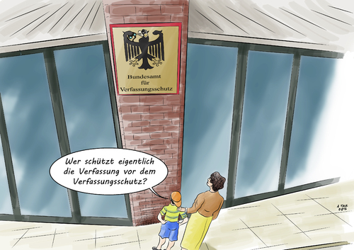 Cartoon: Schutz vorm Verfassungsschutz (medium) by Ago tagged bundesamt,verfassungsschutz,bfv,geheimdienste,verfassung,pressefreiheit,ermittlungen,landesverrat,affäre,kritik,netzpolitik,org,journalisten,blogger,blog,politik,internet,dokumente,generalbundesanwaltschaft,bundesjustizministerium,harald,range,hans,georg,maaßen,heiko,mass,justizminister,innenminister,de,maiziere,streit,diskussion,sicherheit,willkür,vertraulich,staatsgeheimnis,whistle,blower,mutter,kind,karikatur,cartoon,bundesamt,verfassungsschutz,bfv,geheimdienste,verfassung,pressefreiheit,ermittlungen,landesverrat,affäre,kritik,netzpolitik,org,journalisten,blogger,blog,politik,internet,dokumente,generalbundesanwaltschaft,bundesjustizministerium,harald,range,hans,georg,maaßen,heiko,mass,justizminister,innenminister,de,maiziere,streit,diskussion,sicherheit,willkür,vertraulich,staatsgeheimnis,whistle,blower,mutter,kind,karikatur,cartoon