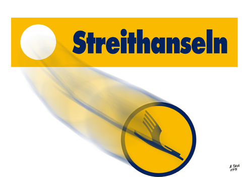 Cartoon: Streithanseln (medium) by Ago tagged lufthansa,vereinigung,cockpit,streik,tarifstreit,streit,piloten,flugbetrieb,störung,flieger,passagiere,behinderung,grundsatzstreit,privilegien,auslagerung,arbeitsplätze,rentenalter,lebensarbeitszeit,billig,tochter,germanwings,logo,wirtschaft,schaden,umsatz,sturzflug,karikatur,cartoon,lufthansa,vereinigung,cockpit,streik,tarifstreit,streit,piloten,flugbetrieb,störung,flieger,passagiere,behinderung,grundsatzstreit,privilegien,auslagerung,arbeitsplätze,rentenalter,lebensarbeitszeit,billig,tochter,germanwings,logo,wirtschaft,schaden,umsatz,sturzflug,karikatur,cartoon