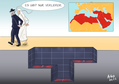Cartoon: Verlierer-Treppchen (medium) by Ago tagged nahost,israel,iran,konflikt,krieg,terror,raketenbeschuss,dauerzustand,ungelöst,verlierer,tote,blutvergießen,bevölkerung,zivilisten,siegertreppchen,politik,caricature,karikatur,cartoon,pressezeichnung,illustration,ago,agostino,natale,nahost,israel,iran,konflikt,krieg,terror,raketenbeschuss,dauerzustand,ungelöst,verlierer,tote,blutvergießen,bevölkerung,zivilisten,siegertreppchen,politik,caricature,karikatur,cartoon,pressezeichnung,illustration,ago,agostino,natale