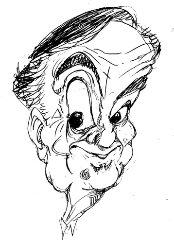 Cartoon: Bob Monkhouse (medium) by Andyp57 tagged caricature,ink,andy57