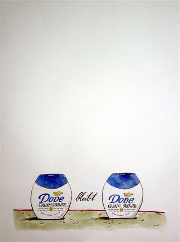 Cartoon: Dove bleibt Dove (medium) by Rainer Schade tagged body,cream,beauty,fluid,dove