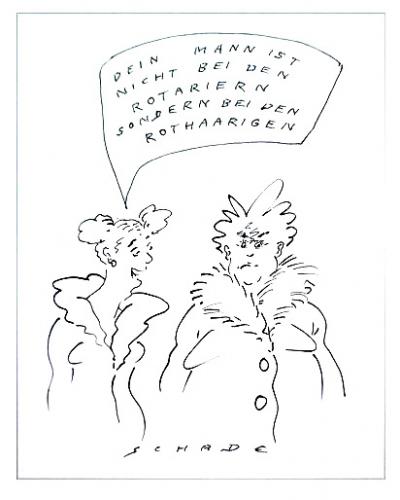 Cartoon: Rothaarige (medium) by Rainer Schade tagged man,woman,couple,husband,mann,frau