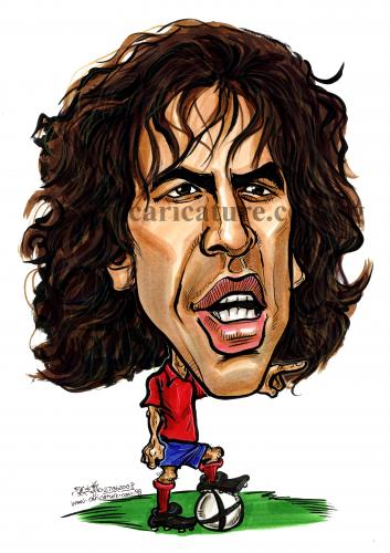 Cartoon: Caricature of Carlos Puyol (medium) by jit tagged caricature,carlos,puyol