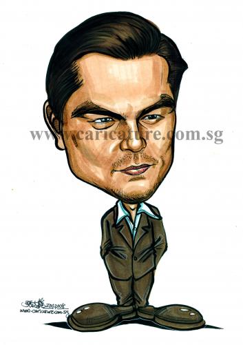 Cartoon: Caricature of Leonardo Dicaprio (medium) by jit tagged celebrity,caricature,leonardo,dicaprio