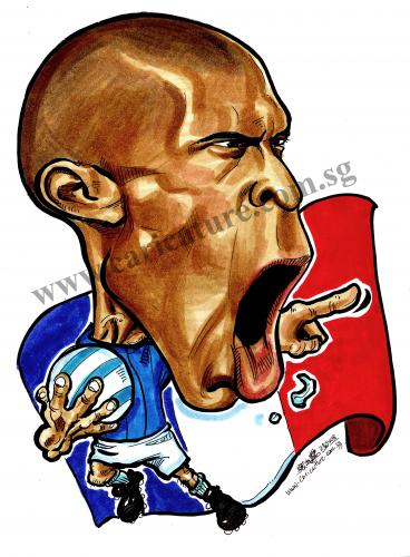Cartoon: caricature of Thierry Henry (medium) by jit tagged caricature,of,thierry,henry