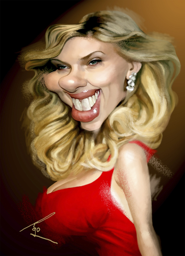 Cartoon: Scarlett Johansson (medium) by besikdug tagged besikdug,scarlett,johansson,caricature,art,tbilisi,besik,dugashvili