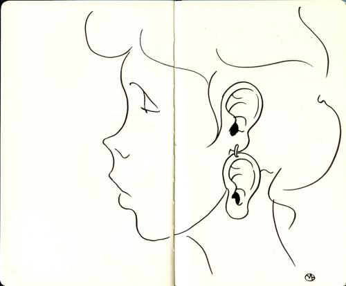 Cartoon: Ear earring (medium) by freekhand tagged ear,earring,jewels