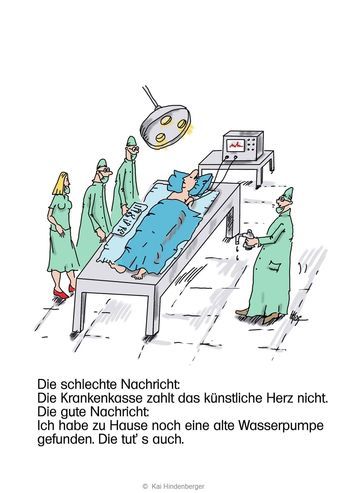 Cartoon: Operation mit Ersatzteilen (medium) by khartoon67 tagged op,operation,ärzte