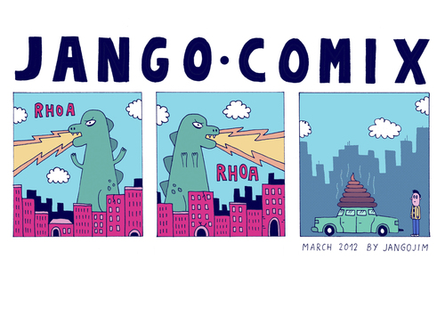 Cartoon: JANGO COMIX - MONSTER TURD (medium) by jangojim tagged monster,godzilla,jangojim,jango,comix,fire,city,disaster,destruction,poo,poop,turd,shit,scheisse,metropolis