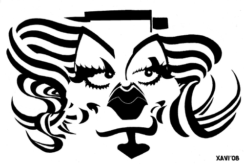 Cartoon: Bette Davis (medium) by Xavi dibuixant tagged cinema,film,hollywood,caricature,davis,bette,bette davis,karikatur,illustration,portrait,berühmtheit,promi,prominenz,prominent,hollywood,schauspielerin,bette,davis