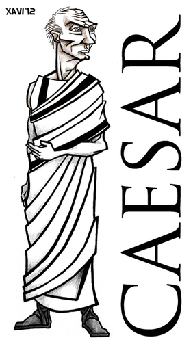Cartoon: Caesar (medium) by Xavi dibuixant tagged julio,gaius,julius,caesar,cesar,drawing,ancient,rome,roma,history,historia