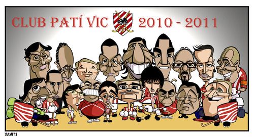 Cartoon: Club Pati Vic 2011 (medium) by Xavi dibuixant tagged vic,pati,club,caricatura,caricature,hockey,roller,hoquei,cartoon,patines,patins