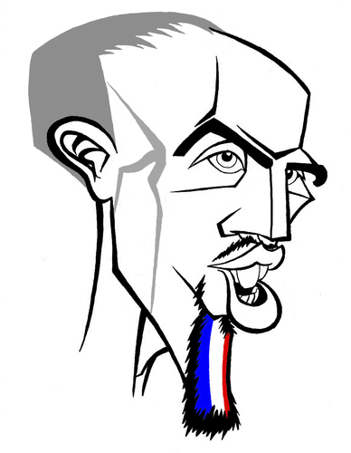 Cartoon: Franck Ribery (medium) by Xavi dibuixant tagged france,soccer,football,euro2008,ribery,franck,munchen,bayern,franck,ribery,fankreich,euro2008,fussball,fußball,em,europameisterschaft,sport,spieler,karikatur,gesicht,portrait,mann