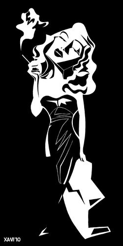 Cartoon: Gilda (medium) by Xavi dibuixant tagged gilda,rita,hayworth,film,cinema,actress,hollywood,cine,pelicula,karikatur,kariakturen,rita hayworth,schauspielerin,film,rita,hayworth