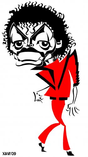 Cartoon: Michael Jackson (medium) by Xavi dibuixant tagged michael,jackson,mj,caricature,music,pop,art,king,michael jackson,musiker,popstar,star,promi,pop,karikatur,karikaturen,michael,jackson