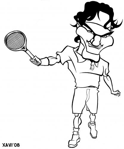 Cartoon: Roger Federer (medium) by Xavi dibuixant tagged roger,federer,caricature,caricatura,tennis,tenis,sport,roger federer,sportler,sport,tennis,illustration,karikatur,portrait,roger,federer,tennisspieler
