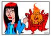 Cartoon: Mary Jane to Joe Quesada tricks (small) by Xavi dibuixant tagged spiderman,mary,jane