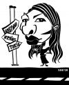 Cartoon: Sofia Coppola (small) by Xavi dibuixant tagged sofia coppola caricature cinema film