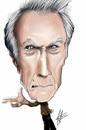 Cartoon: photo Clint Eastwood (small) by cesar mascarenhas tagged clint eastwood caricature ipod