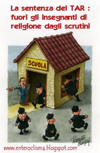 Cartoon: Italian School (medium) by Roberto Mangosi tagged school,church,religion
