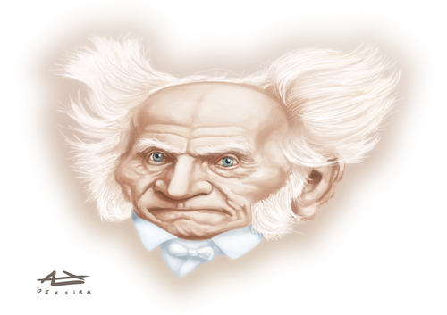Cartoon: Schopenhauer (medium) by Alex Pereira tagged philosophy
