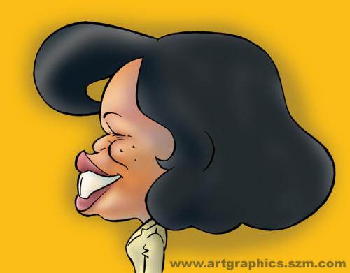 Cartoon: Condoleezza (medium) by takacs tagged caricature,portrait,