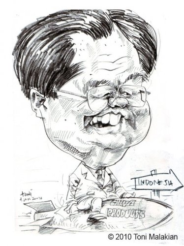 Cartoon: Hu Jiantao (medium) by Toni Malakian tagged caricatures