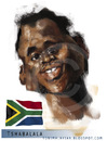 Cartoon: Siphiwe Tshabalala (small) by Toni Malakian tagged siphiwe tshabalala soccer world cup 2010 karikatur