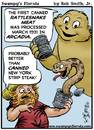 Cartoon: Swampys Florida Cartoon (small) by RobSmithJr tagged ftravel,florida,tourism,flordia,history,swampys,snake,rattlesnake,can,canned,humor,joke,cartoon,cartooning,illustration