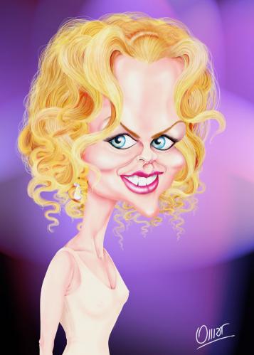 Cartoon: Nicole Kidman (medium) by riva tagged kidman,actriz,hollywood,australia,cine