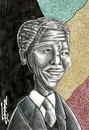 Cartoon: Nelson Rolihlahla Mandela (small) by Recep ÖZCAN tagged nelson,rolihlahla,mandela