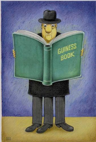 Cartoon: guiness book (medium) by ciosuconstantin tagged book,