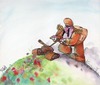 Cartoon: No Comment (small) by Raed Al-Rawi tagged war,environment