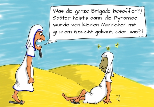 Cartoon: Die Pyramiden (medium) by gore-g tagged ägypten,pyramide,pyramiden,aliens