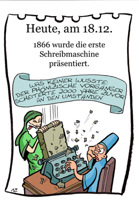 Cartoon: 18. Dezember (medium) by chronicartoons tagged schreibmaschine,cartoon